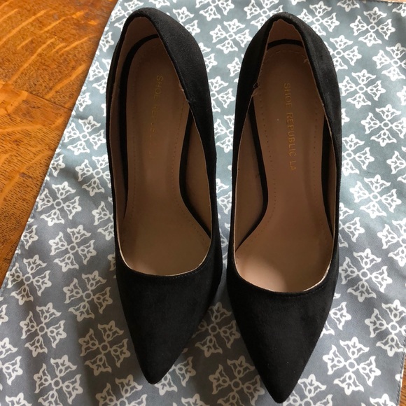 Shoe Republic LA black pumps heels sz 7.5! - Picture 7 of 8